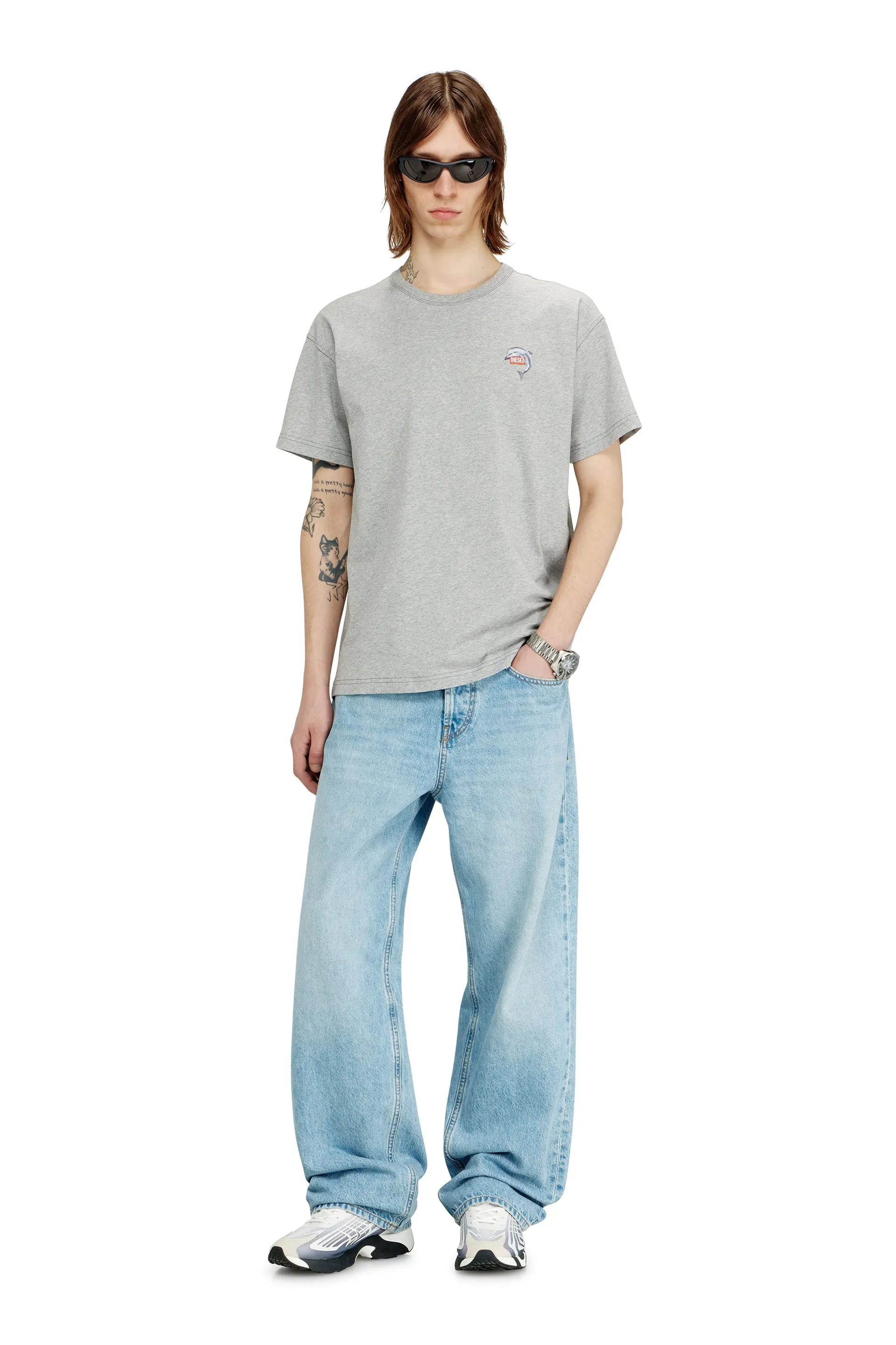 T-shirt with dolphin and logo print