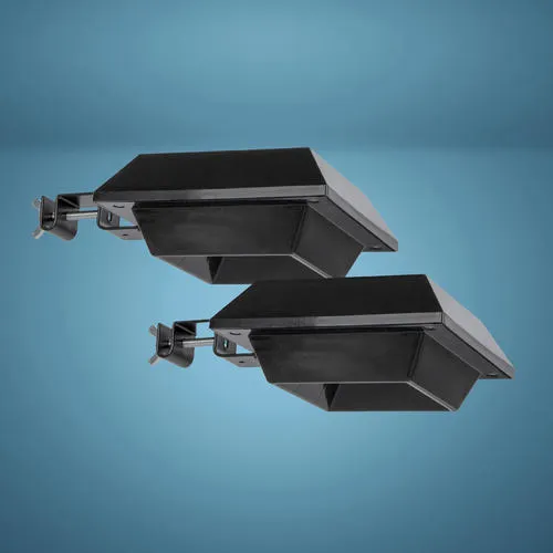 Patriot Lighting® Black Solar-Powered Integrated LED Gutter Light - 2 Pack
