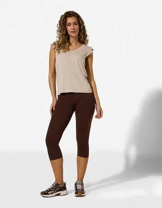 Leggings - Lunghezza 3/4 - Marrone scuro