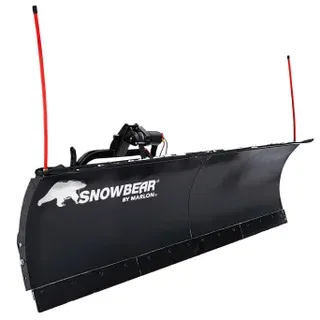 SnowBear by Marlon UNIVERSAL 88"x26" Hitch-Mounted Winch Driven Snowplow