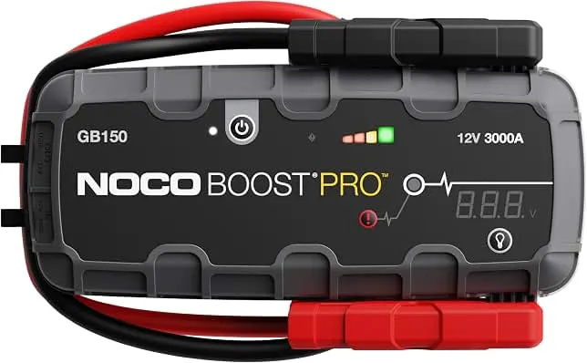 NOCO Boost GB150: 3000A UltraSafe Jump Starter – 12V Lithium Battery Booster Pack, Portable Jump Box, Power Bank & Jumper Cables - for 9.0L Gas a…