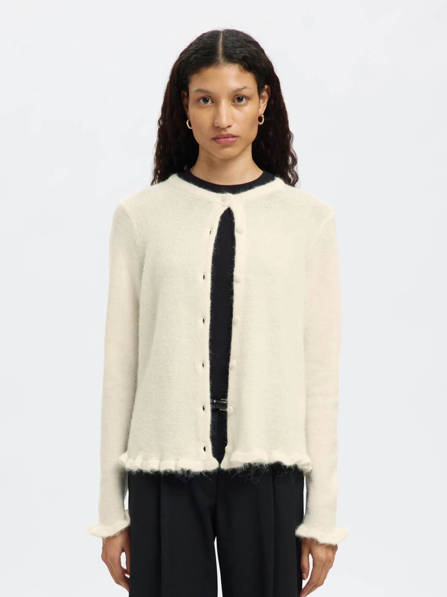 ULLBLANDING STRIKKET CARDIGAN
