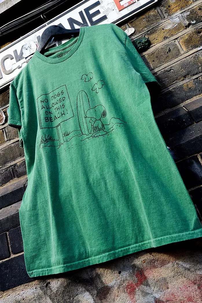 T-Shirt da Spiaggia UO Verde Snoopy