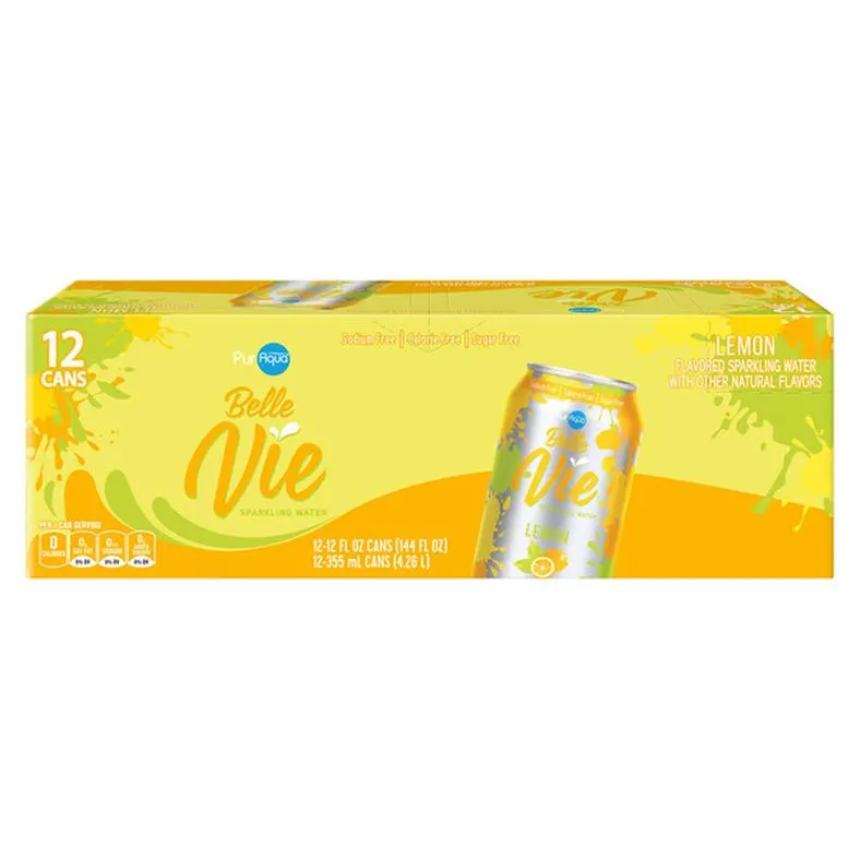 PurAqua Lemon Belle Vie Sparkling Flavored Water
