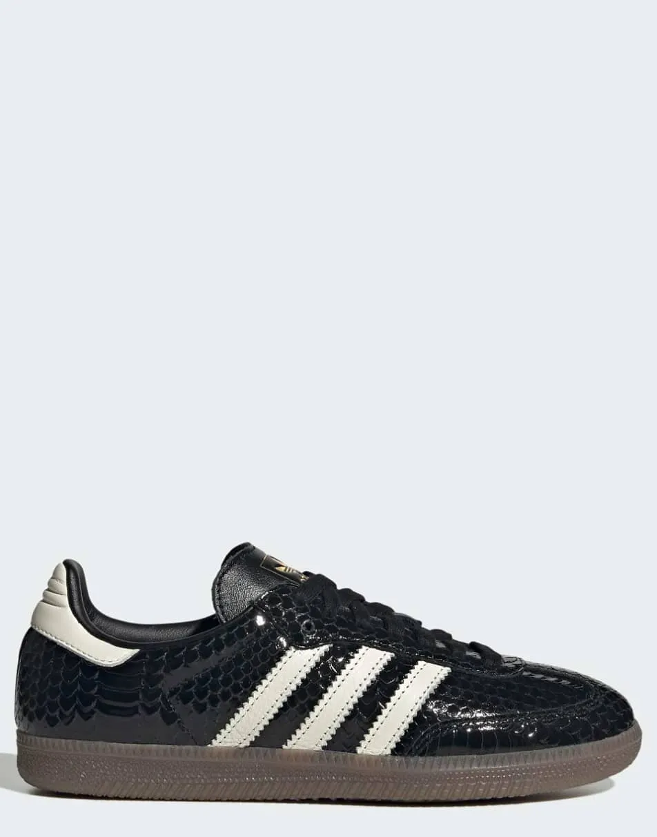 adidas Originals Samba trainers in black croc print