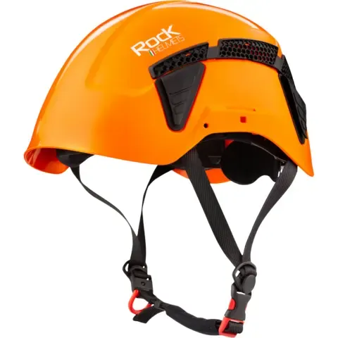 Hjelm dynamo 397 plus oransje 4-punkts hakestropp, 54 - 62 cm