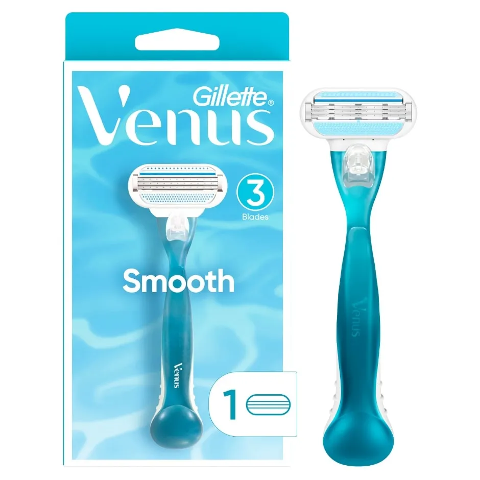 Gillette Venus Smooth Women's Razor Handle + 1 Blade Refill