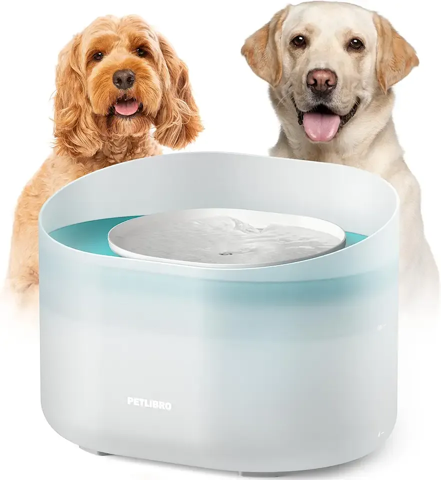 PETLIBRO 2.1Gal/8L Dog Water Fountain for Large Dog, Anti-Splash Dog Water Bowl Dispenser, Super Quiet Pet Water Fountain, 5 Layer Filtration Water Dispenser for Large Dogs Cats and Multi-Pet Homes