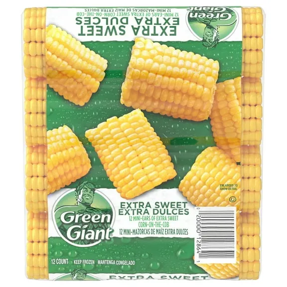Rollback Green Giant Extra Sweet Corn on The Cob, 12 Count Bag (Frozen Vegetables) $4.64 Was $5.18 38.7 ¢/count