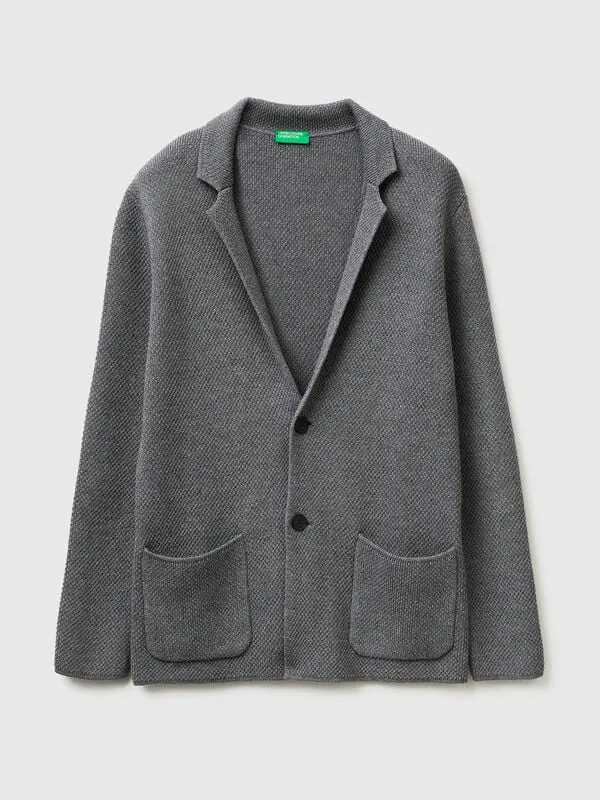 Knit blazer