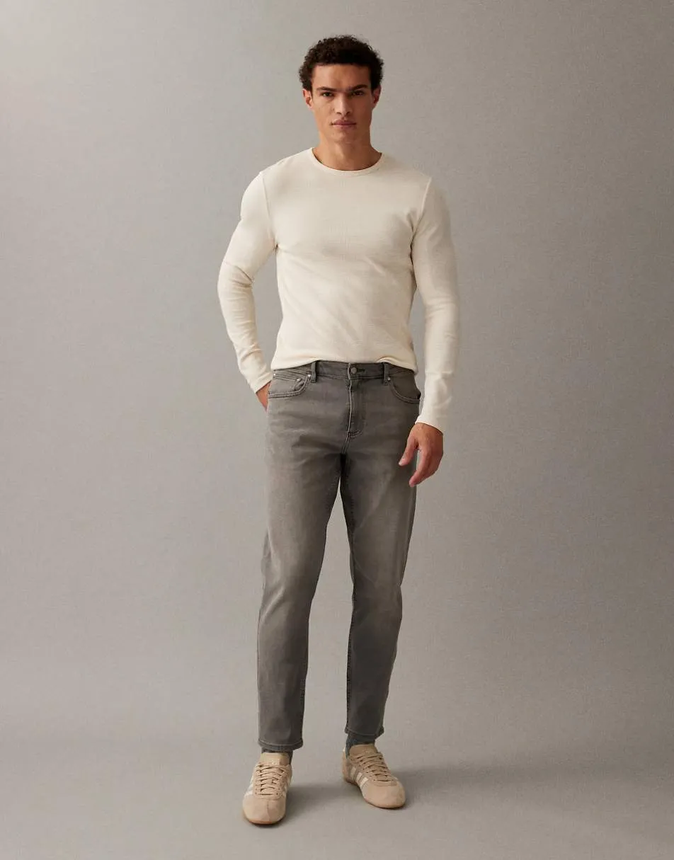 ASOS DESIGN stretch tapered jeans in grey
