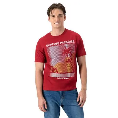 Playera Hummo Hombre Manga Corta Diseño Good Vibes