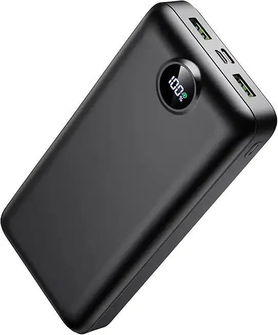 Portable Charger Power Bank 50000mAh 22.5W Fast Charging USB C Battery Bank External Battery Pack Digital Display Phone Charger with 3 Output & 2 Input for iPhone 17/16/15/14/13/12, Samsung etc Black