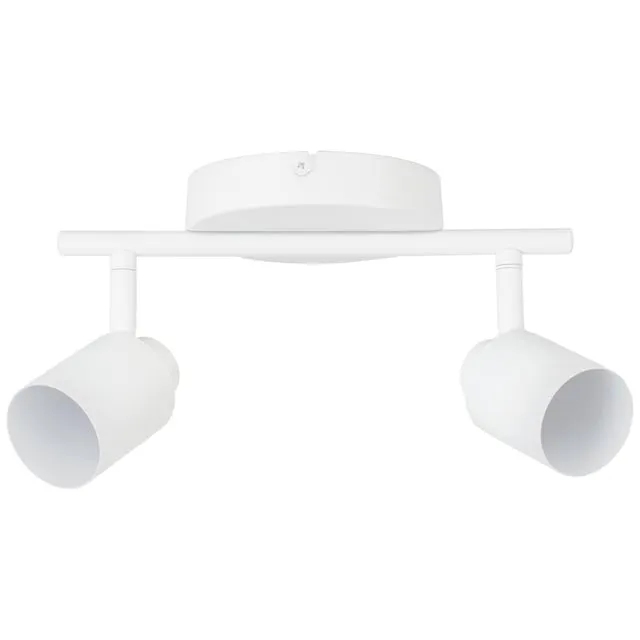 Faretto decorativo senza fonte luminosa TEKLA in acciaio bianco GU10 INSPIRE 2 luci
