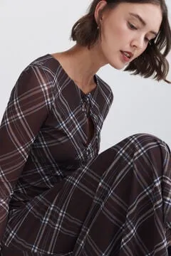 Vestido midi cuadros esoceses