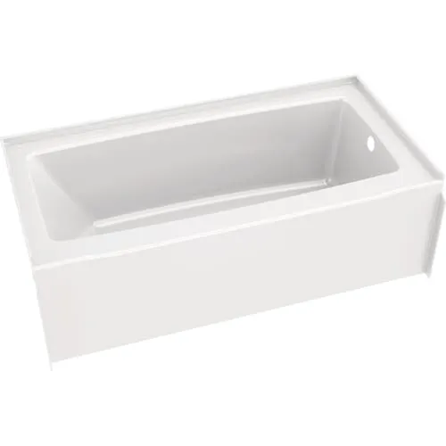 Delta Classic 500 60 in. x 30 in. Right Drain Rectangular Alcove Bathtub in High Gloss White
