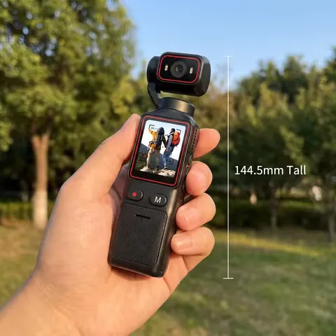 Camera Portable Pocket Gimbal Camera 3-Axis Anti-Shake Handheld Vlog Video Camera HD Touch Screen Mini Action Cam for Outdoor Travel Cycling