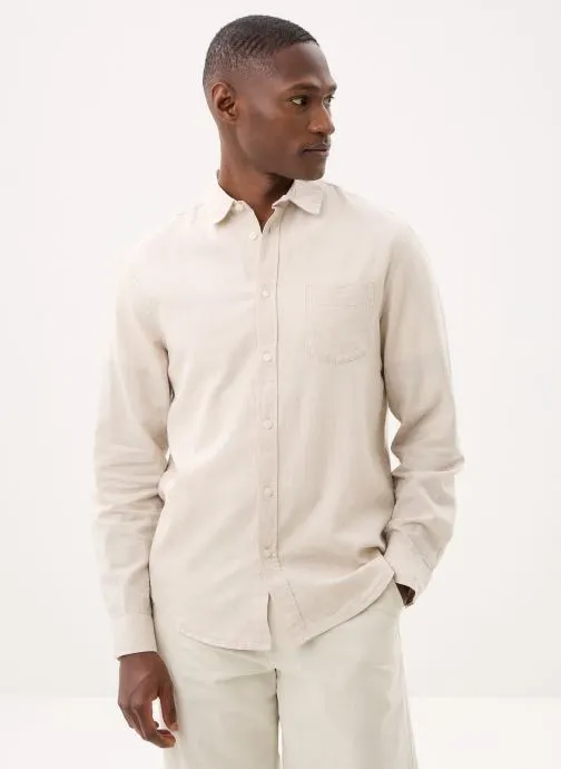 Hemden COIMBRA-LIN heren beige