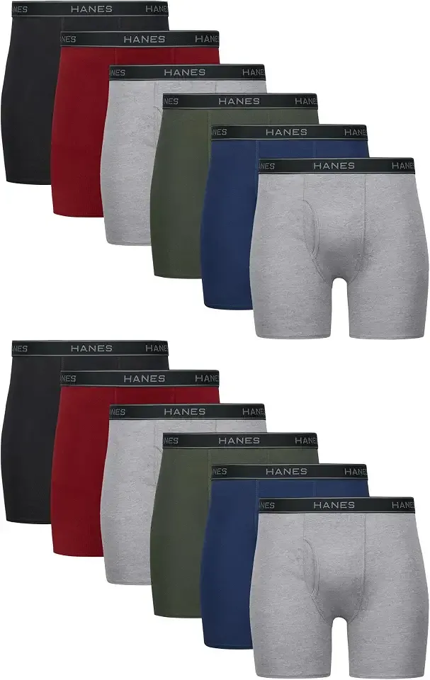 mens Underwear Boxer Briefs Pack, Cool & Breathable Cotton Moisture-wicking Underwear for Men, No Ride Up