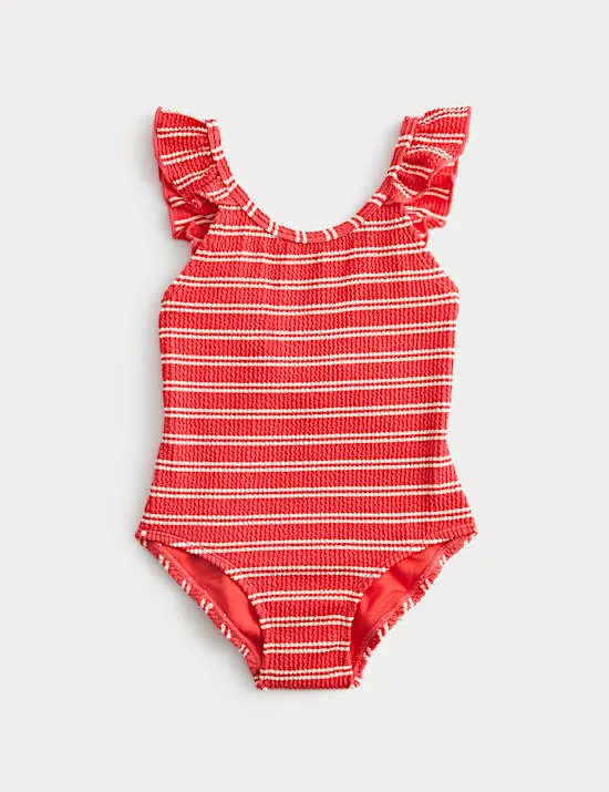 Striped Frill Swimsuit (2-8 Yrs)