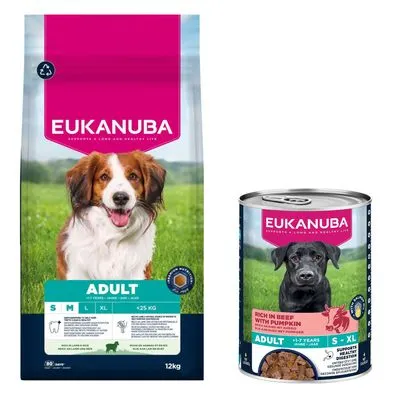 Eukanuba Premium Nutrition 12 kg ou 15 kg + boîtes 3 x 400 g offertes !