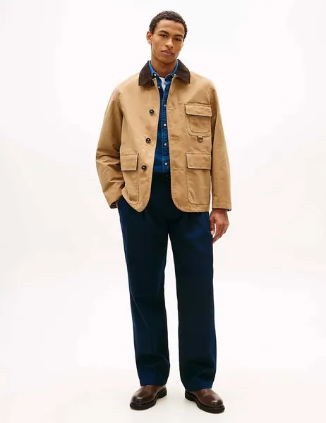 Waxed Barn Jacket Safari Canvas