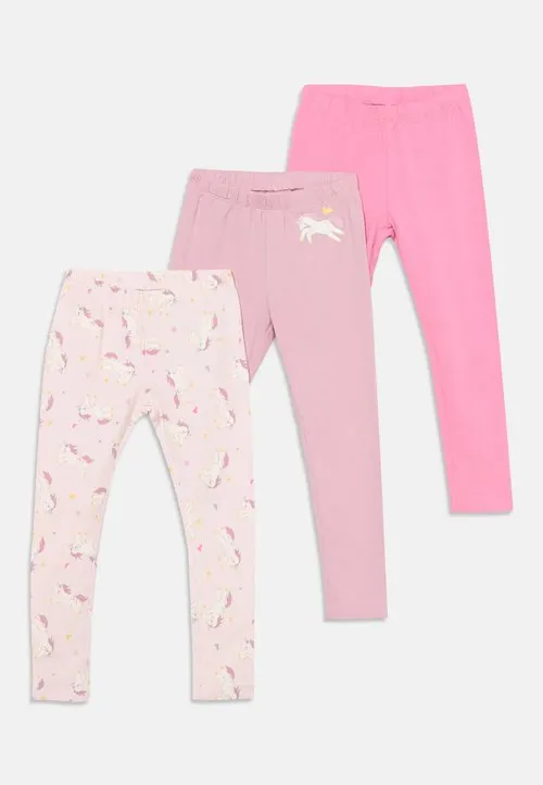 GIRLS 3 PACK - Leggings - light pink/pink/mauve