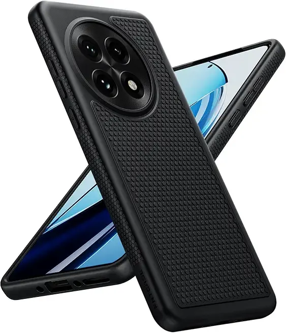 FNTCASE for OnePlus 13 Case: Shockproof Protective for One Plus 13 Case TPU Lightweight Duty Rugged Cell Phone Cover with Non Slip Textured Back | Military Grade Drop Protection Bumper Tough (Black)