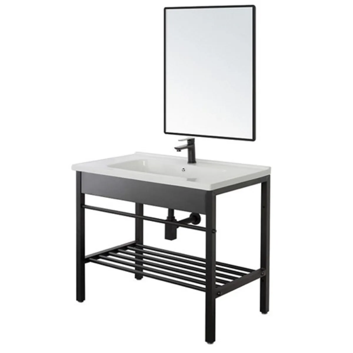 Composizione Bagno Metallo Nero