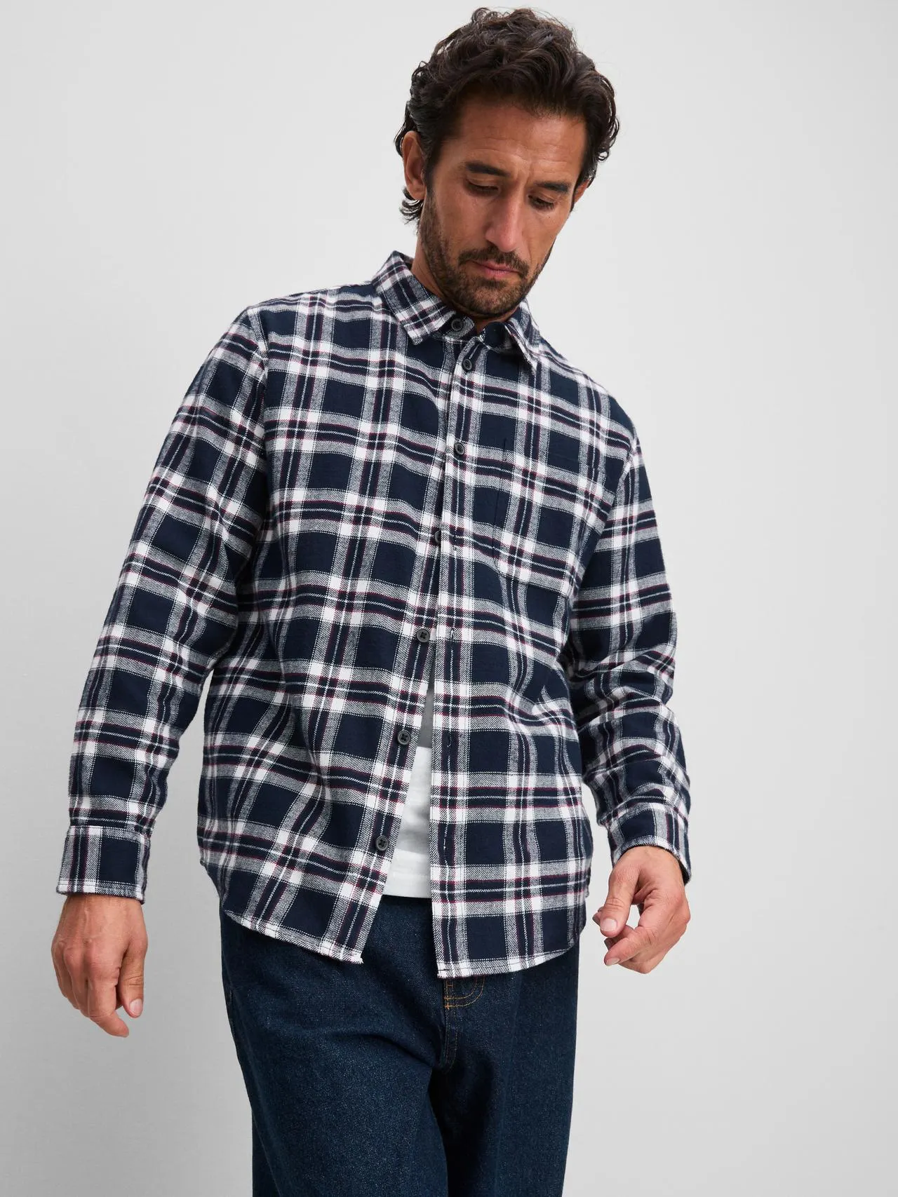 Chemise en pur coton à carreaux