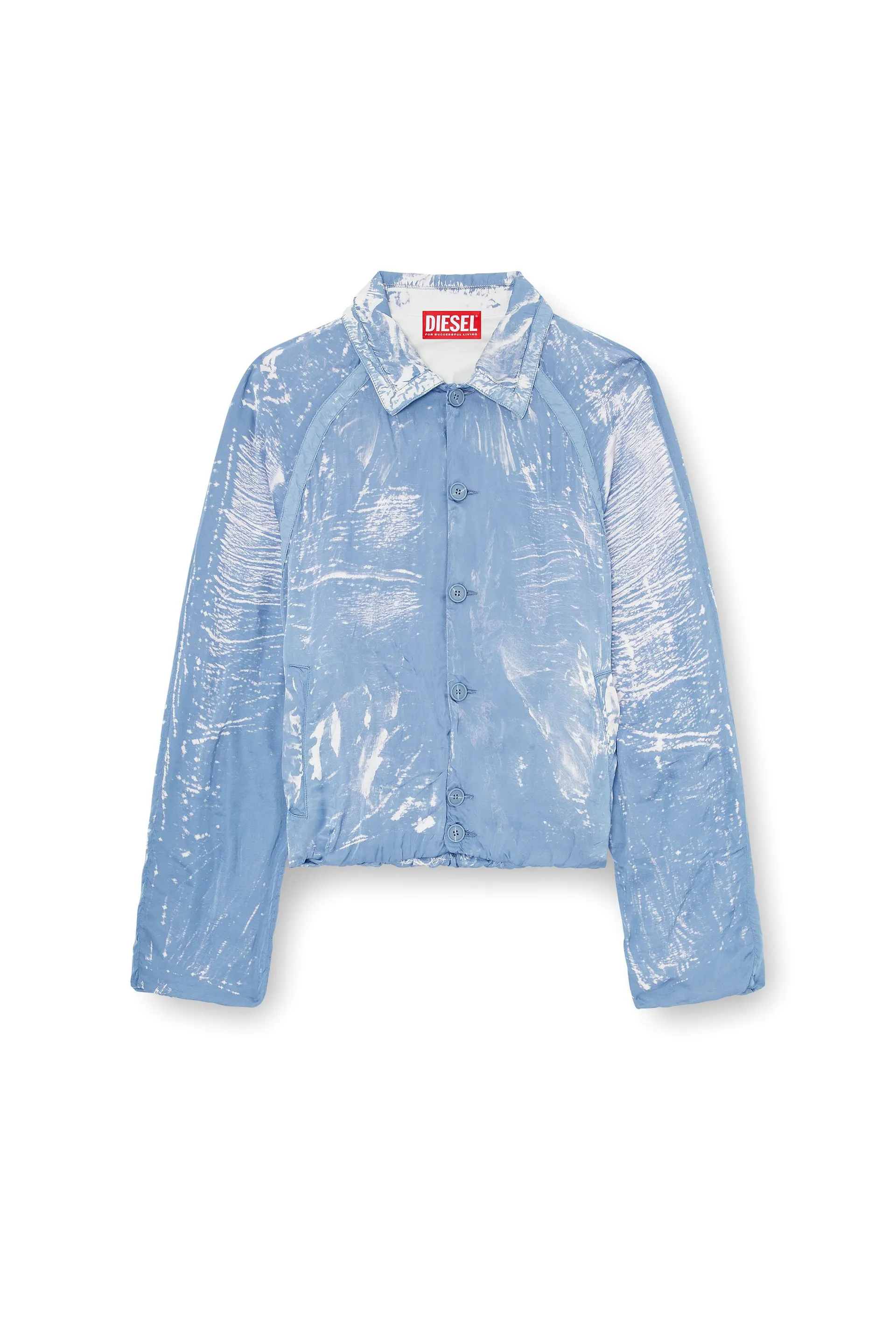 Shirt-collar jacket with X-ray effect