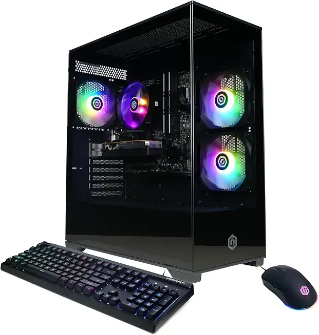 CYBERPOWERPC Gamer Master Gaming PC, AMD Ryzen 5 5500 3.6GHz, Radeon RX 6400 4GB, 16GB DDR4, 500GB PCIe Gen4 SSD, WiFi Ready & Windows 11 Home (GMA3100A)