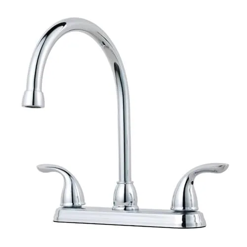 Pfirst Series 2-Handle Polished Chrome Kitchen Faucet/Kitchen Sink Faucet/Tap