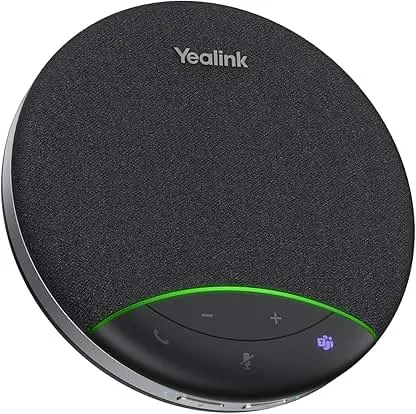 Yealink Sp92 Conference Speaker and Microphone Teams Certified Mic with Al Noise Cancelling 20H Call Time USB Speakerphone for Small Meeting Room, Bluetooth Speaker for Computer/Laptop Yealink Sp92 Conference Speaker and Microphone Tea…
