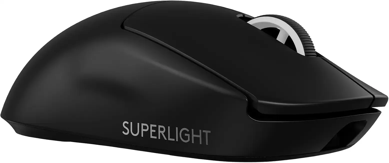PRO X Superlight 2 Wireless Gaming Mouse - Black | 60g, Symmetrical Shape, <8 kHz Polling, 44K DPI, PowerPlay Wireless Charging Supported, USB-C, 5 Buttons, For PC/Mac
