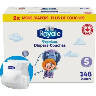 Premium Diapers, Size 5 - 148 Count, Disposable Baby Diapers