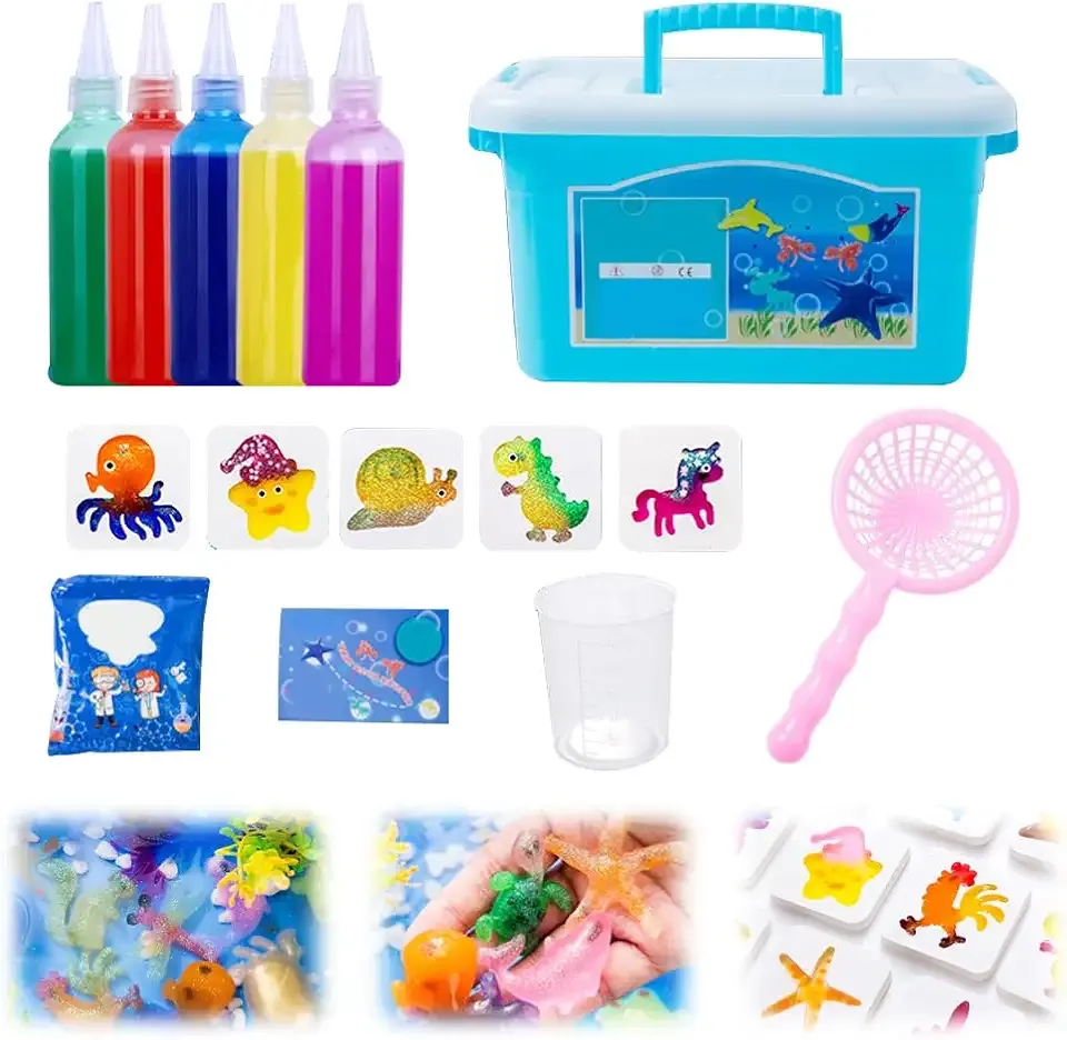 Magic Water Gel Toy Kit, 2026 Upgraded Aqua Fairy Water Gel Kit, Handmade Magic Fairy Waters Gels Set, DIY Magics Waters Gels Kits, Christmas Birthday Gifts Crafts Art DIY Kits (60ml - 5Color)