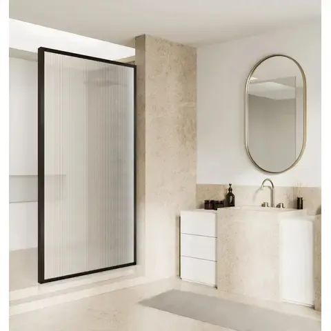 Shower Door Canale 80X190 cm Vidrio Acanalado
