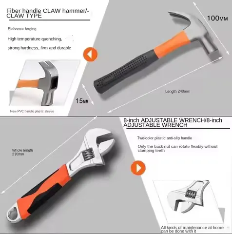 16.8V 120 In 1 Household Hardware Tool Set Lithium Battery Power Tool Electric Drill Combination Set Toolbox Pliers Saws Hammer