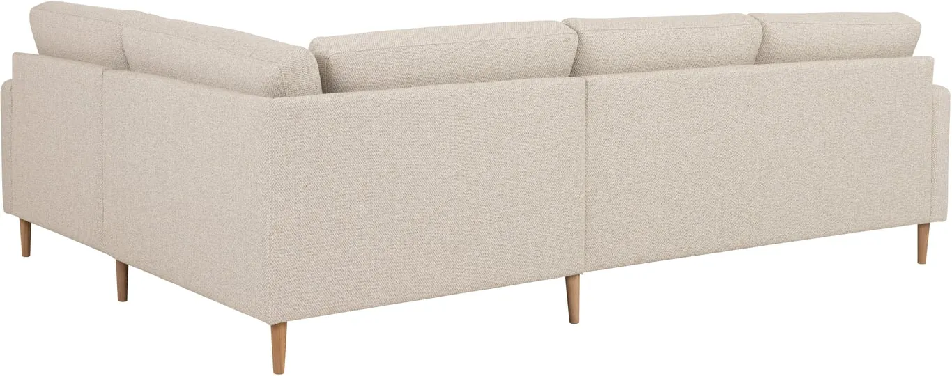 Sone høy hjørnesofa Modulsofa. 2,5 seter + hjørne + 1,5 seter, armlene J7 stoff 422 /11 Taffie Thule beige