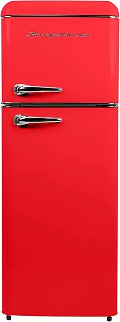 Frigidaire EFR756, 2 Door Apartment Size RETRO Refrigerator with Top Freezer, Chrome Handles, 7.5 cu ft