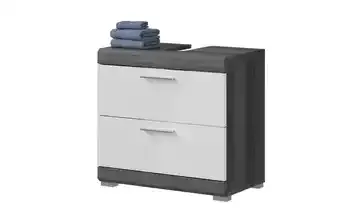 Waschbeckenunterschrank SCHLOONSEE, Breite 60cm, 2 Schubkästen, mit Siphonausschnitt, MDF-Front, in verschiedenen Farben erhältlich, Badmöbel, Badschrank, Kommode, Bad Schloonsee