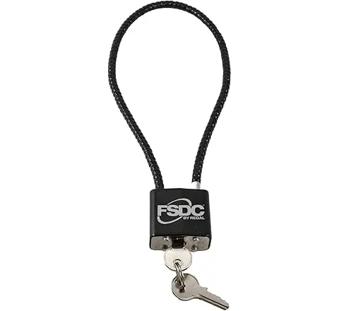 FSDC (Firearm Safety Devices - FSDC-CL1020RKD 15" Gun Cable Lock with 2 Keys - California DOJ Approved Lock - Scratch-Resistant Plastic Body & Cable Cover