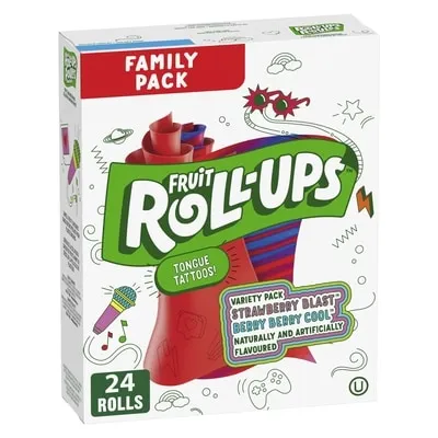 Fruit Roll-Ups Variety Pack Strawberry Blast Berry Berry Cool 24ct