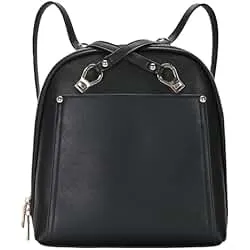 MMS Brands Miztique The Daisy Convertible Backpack Purse for Women (Black) | Soft Vegan Leather Shoulder Strap Bag or Convertible Backpack | 10.5in x 4in x 11.5in |