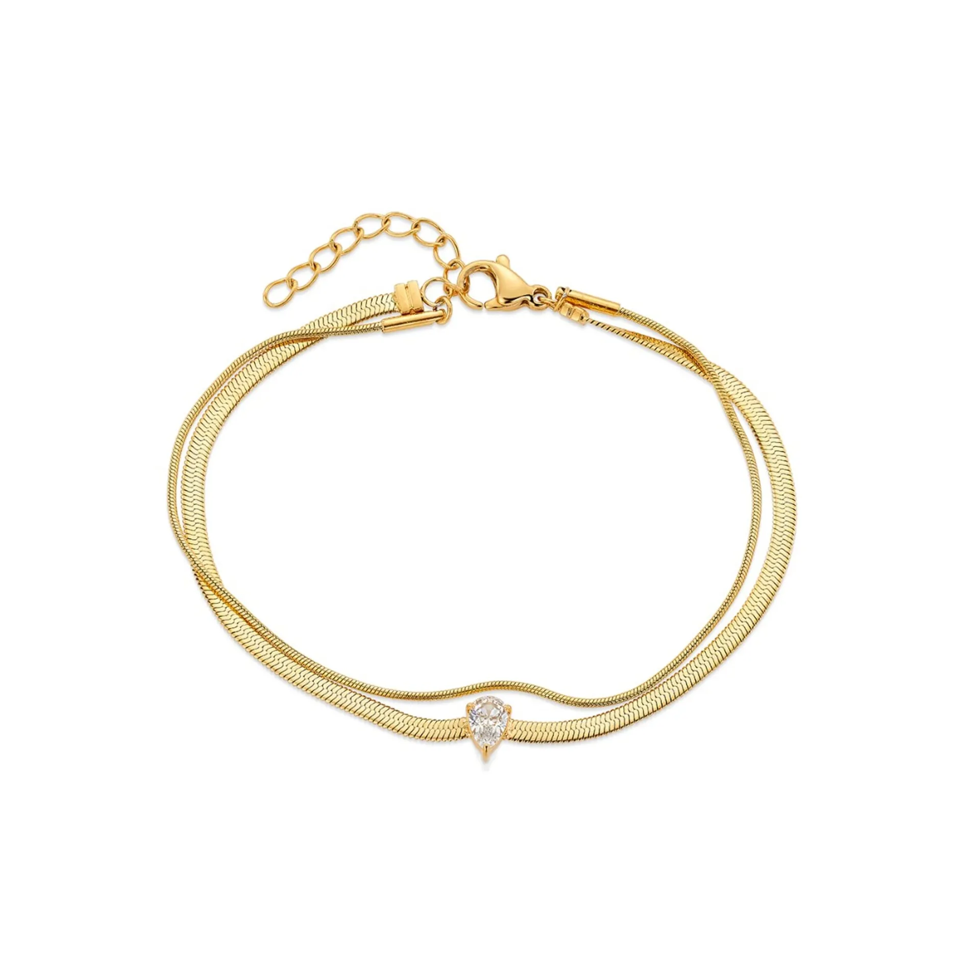 Linea armbånd i gullfarget stål