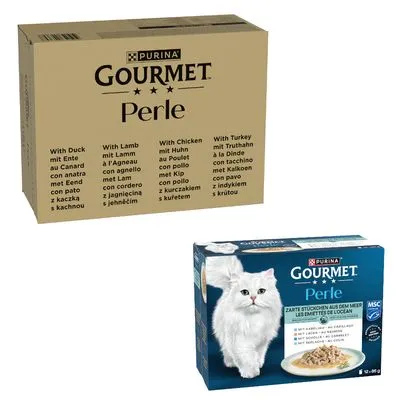 Jumbopack Gourmet Perle 96 x 85 g + Gourmet Perle Sélection variée 12 x 85 g offerts !