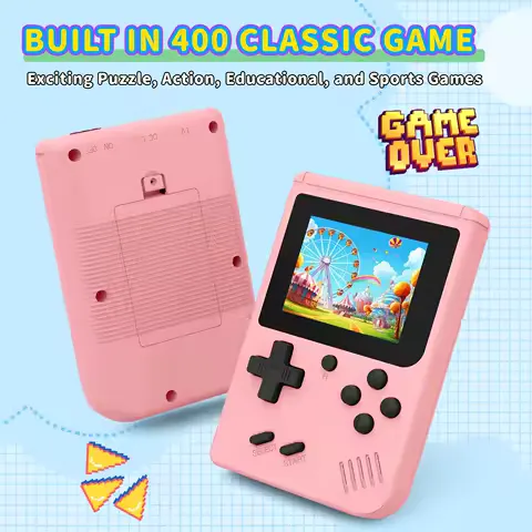 Portable Retro Mini Handheld Video Game Console 8 Bit 3.0 Inch Color LCD Game Player Built-in 400 Classic Games for Kids Gifts