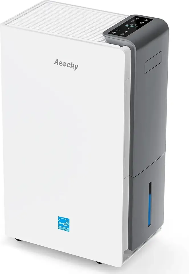 4500 Sq.Ft Most Efficient Energy Star 2025 Dehumidifier,AEOCKY Max 80 Pint/D(Standard 56Pint/D) Smart Compressor Dehumidifier with Drain Hose, Intelligent Humidistat,for Basement,Bedroom,Home,Bathroom