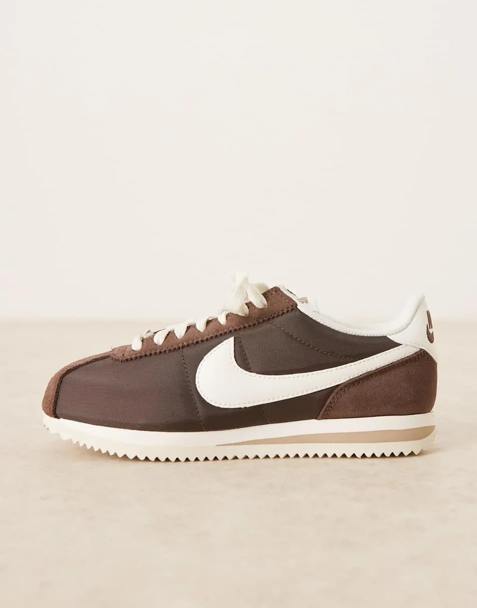 Nike Cortez nylon unisex trainers in brown